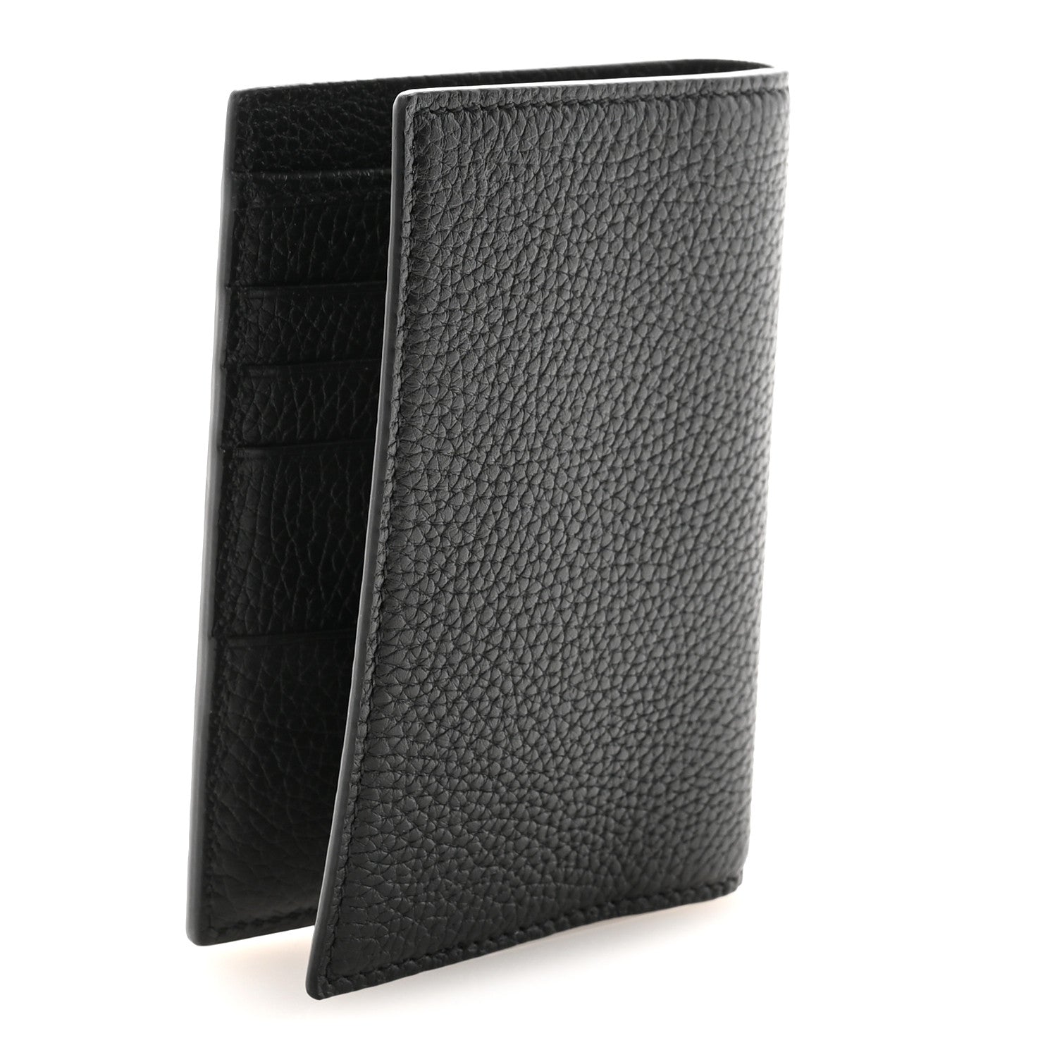 Gucci Piuma Calfskin Logo Passport Case Black 3 of 7