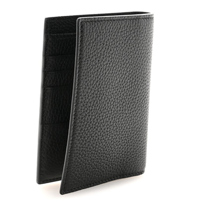 Gucci Piuma Calfskin Logo Passport Case Black 3 of 7