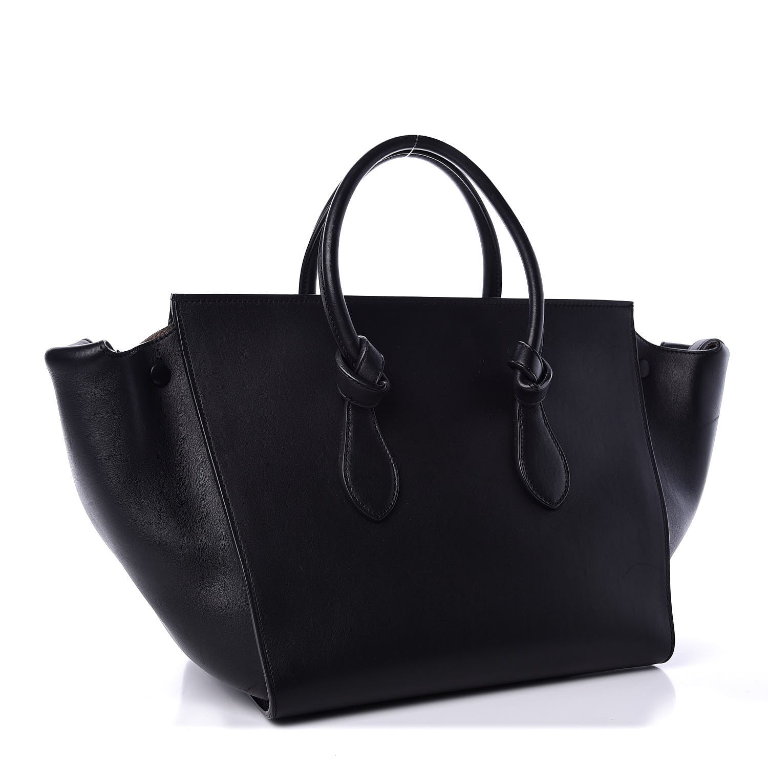 Celine Smooth Calfskin Small Tie Knot Tote Black 2 of 10