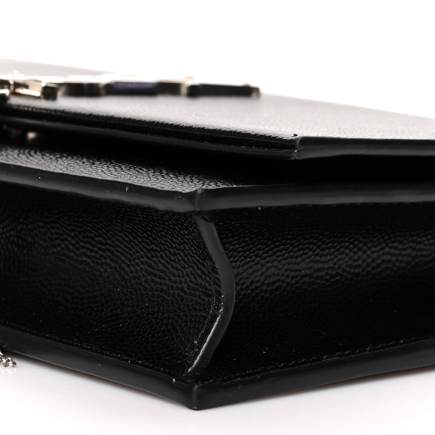 Saint Laurent Grain De Poudre Classic Monogram Kate Tassel Chain Wallet Black 9 of 10