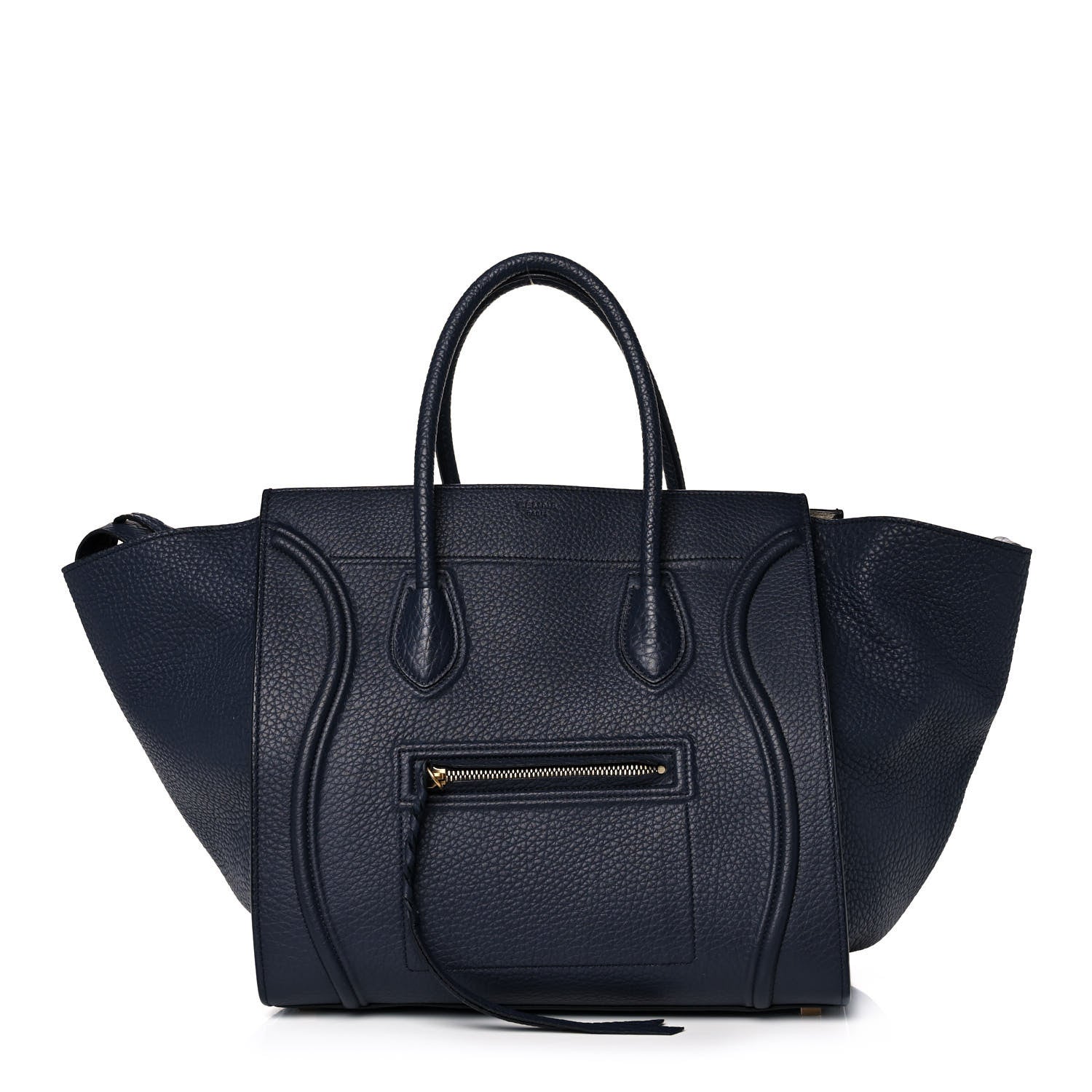 Celine Bullhide Calfskin Medium Phantom Luggage Navy Blue 1 of 14