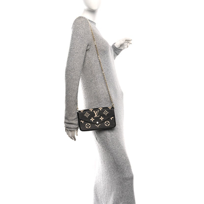 Louis Vuitton Empreinte Monogram Giant Felicie Pochette Black Beige 2 of 10