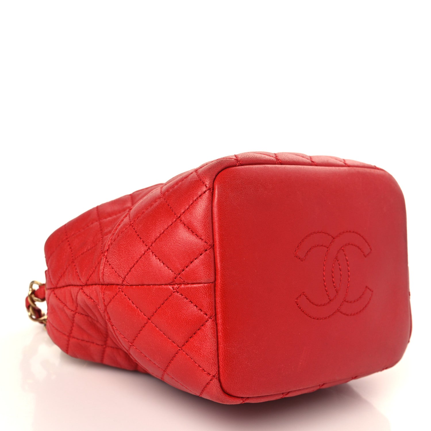 Chanel Lambskin Quilted Small Hobo Red 4 of 10