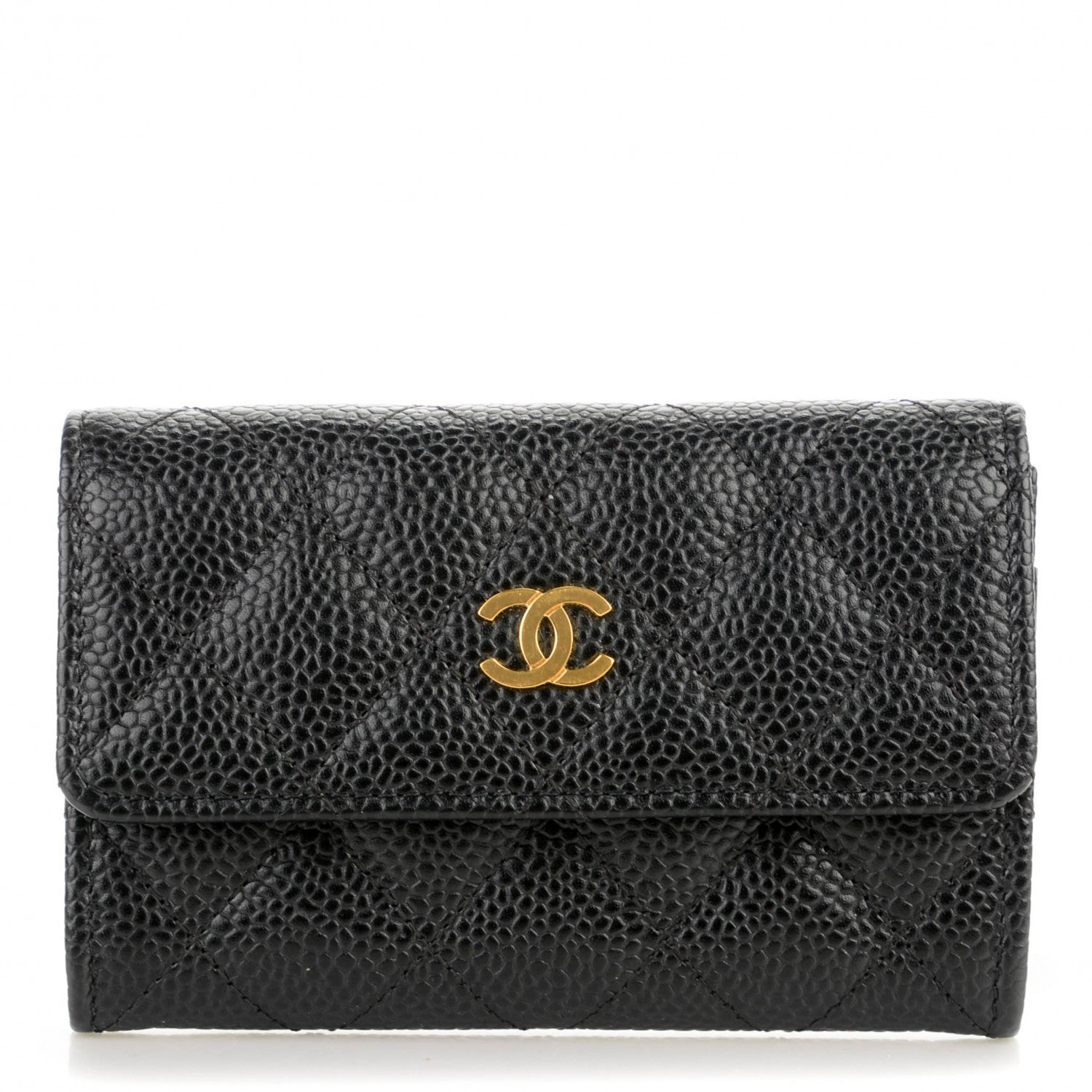 Chanel Caviar Quilted Flap Card Holder Black 1 of 6