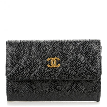 Chanel Caviar Quilted Flap Card Holder Black 1 of 6