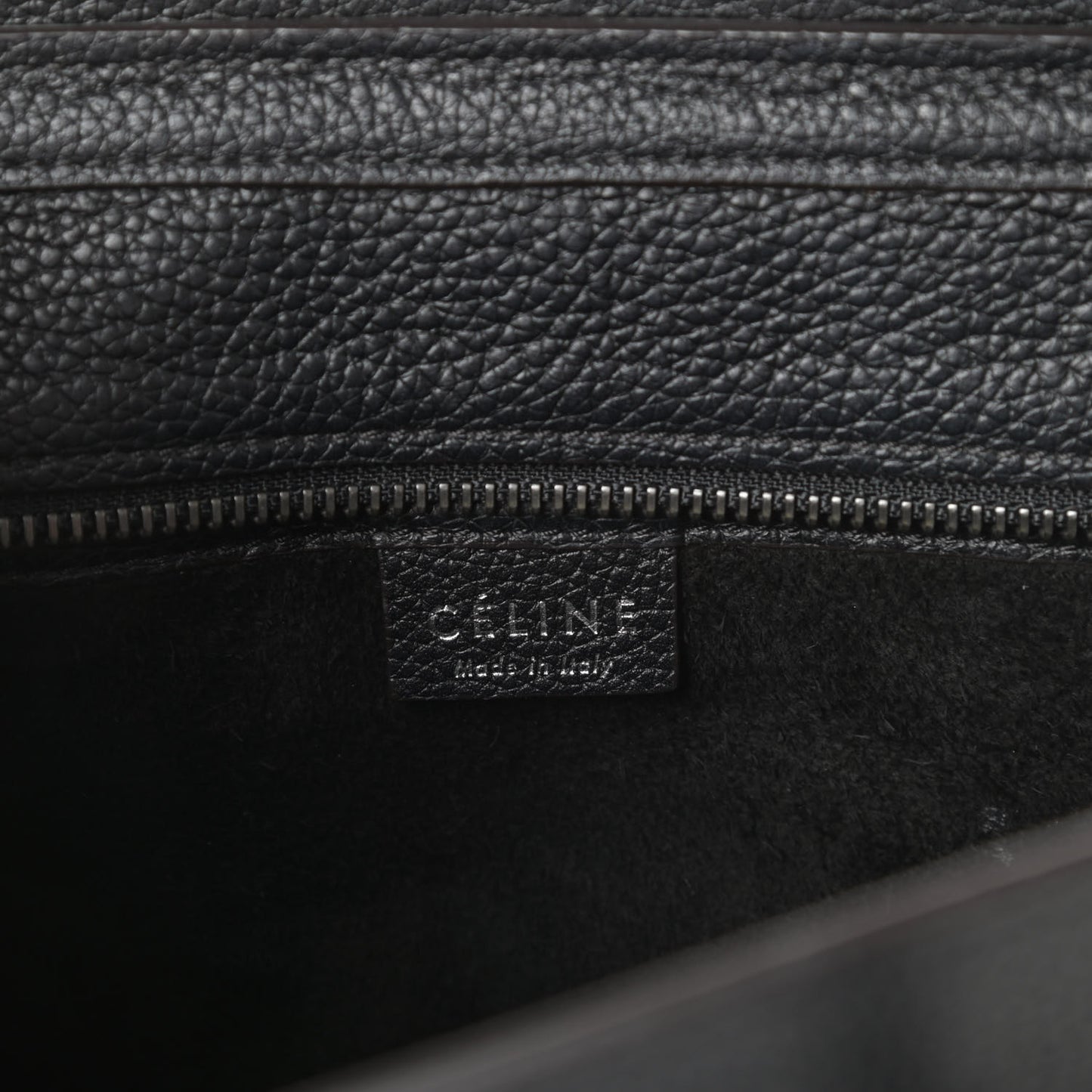 Drummed Calfskin Nano Luggage Black