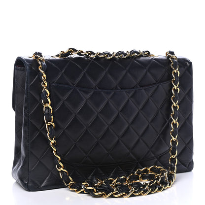 Chanel Lambskin Quilted Jumbo Single Flap Black 2 of 4