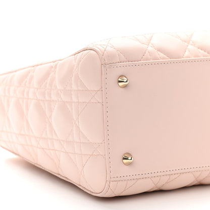 Christian Dior Lambskin Cannage Medium Lady Dior Light Pink 9 of 13