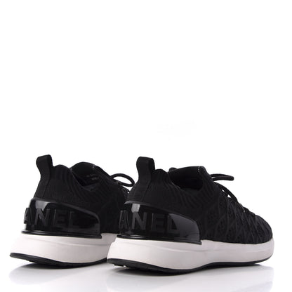Chanel Fabric Logo Sneakers 38 Black 4 of 12