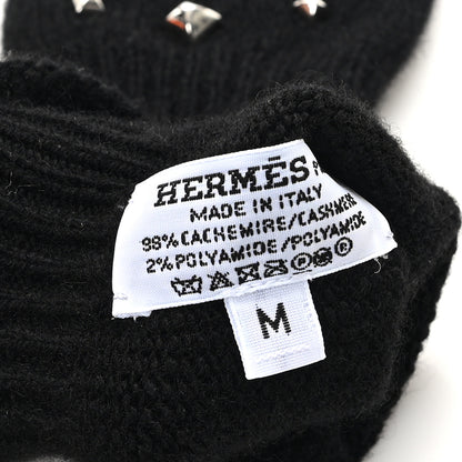 Hermes Cashmere Darling Gloves M Black 3 of 3