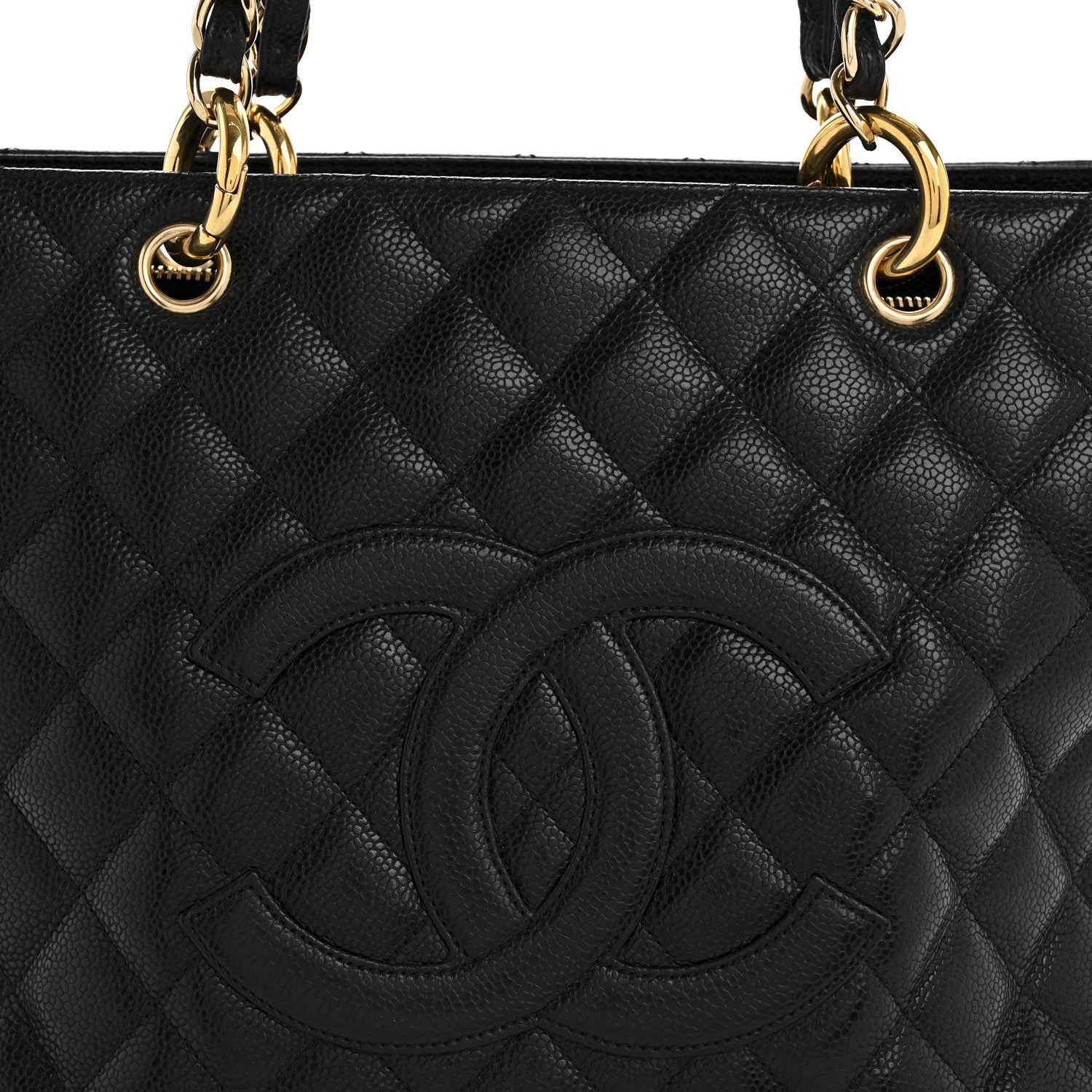 Chanel Caviar Quilted Grand Shopping Tote GST Black 8 of 14