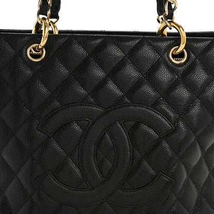 Chanel Caviar Quilted Grand Shopping Tote GST Black 8 of 14