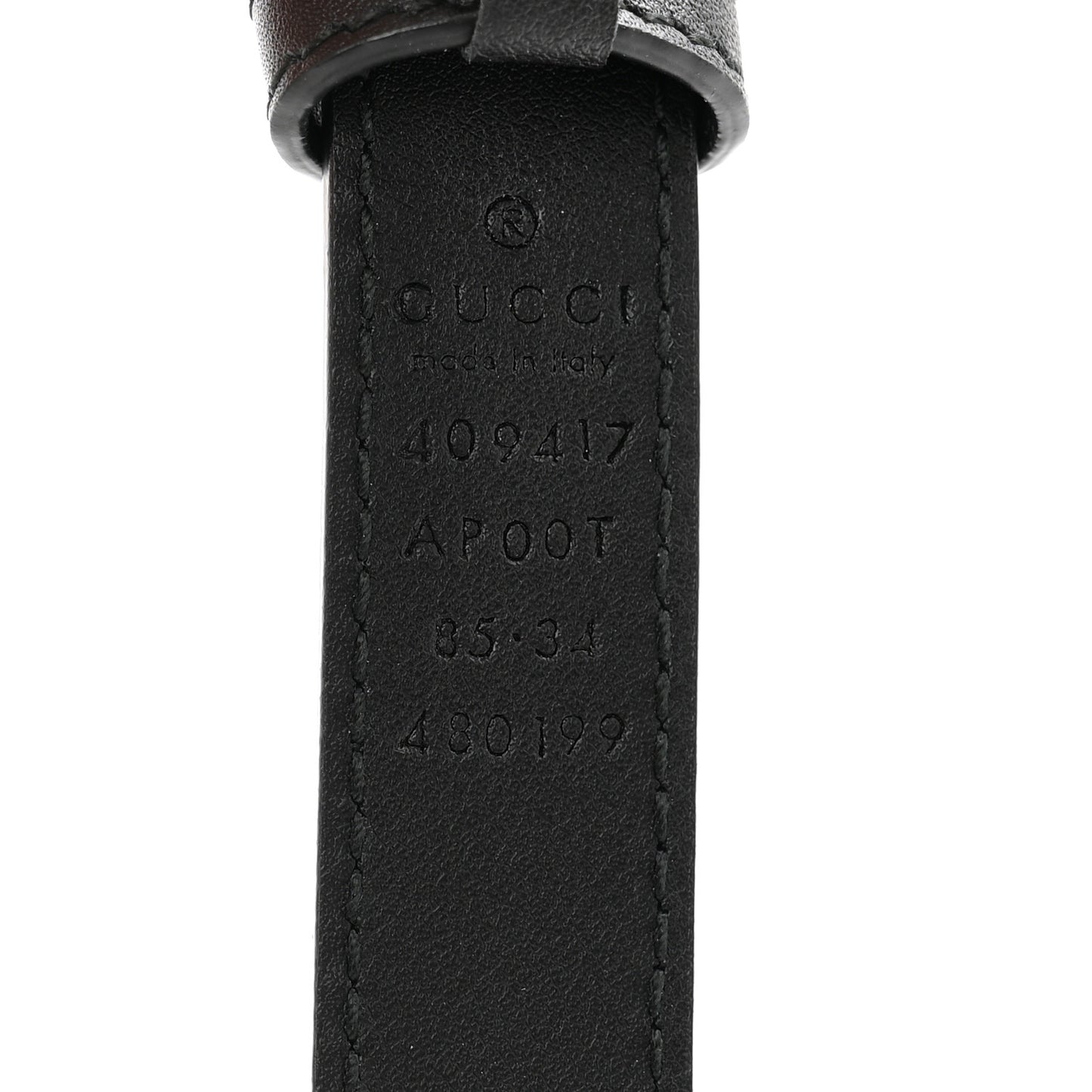 Calfskin Double G 20mm Belt 85 34 Black