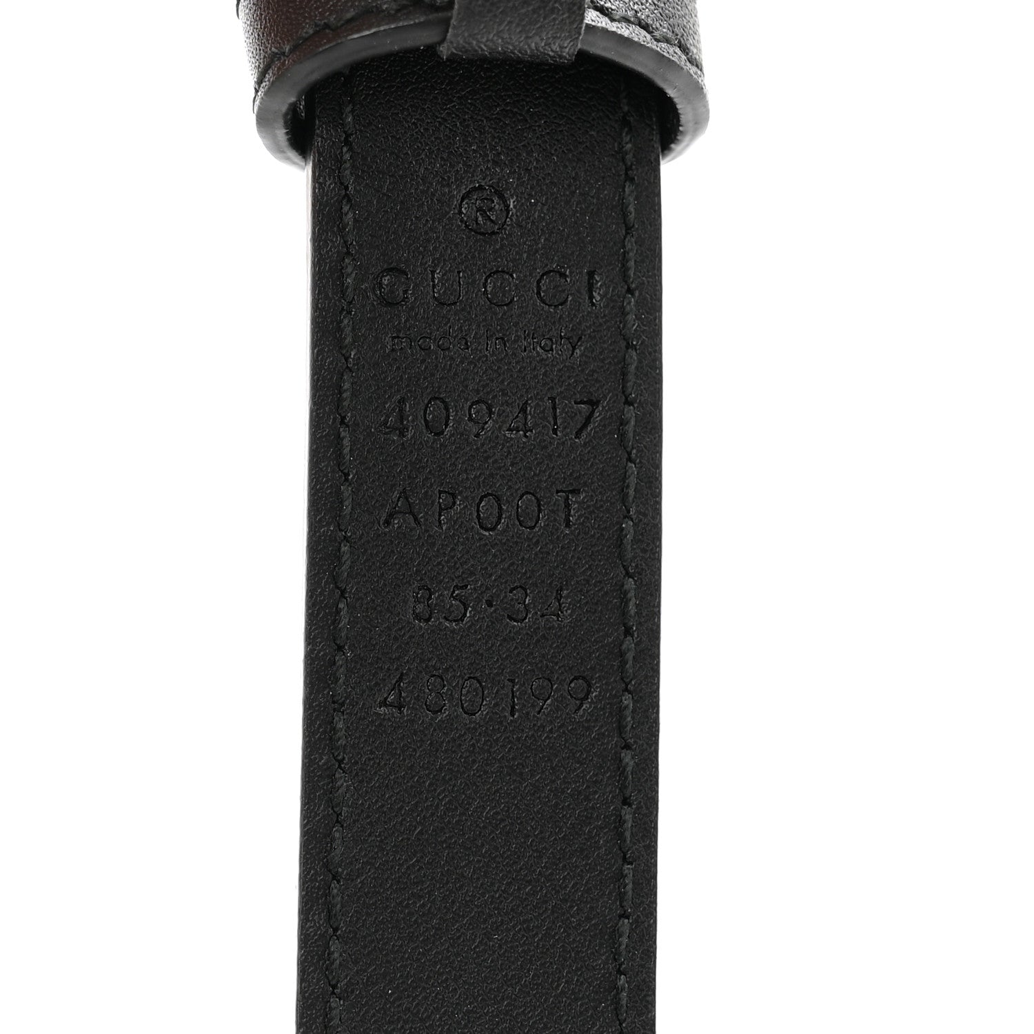 Gucci Calfskin Double G 20mm Belt 85 34 Black 3 of 6