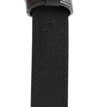 Gucci Calfskin Double G 20mm Belt 85 34 Black 3 of 6