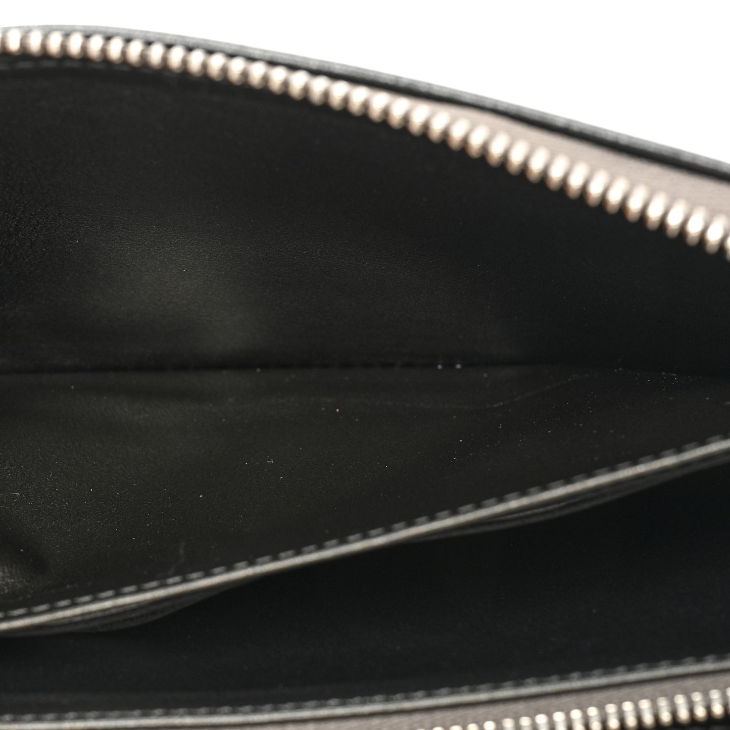 Lambskin Embossed Monogram Coussin Zippy Wallet Anthracite