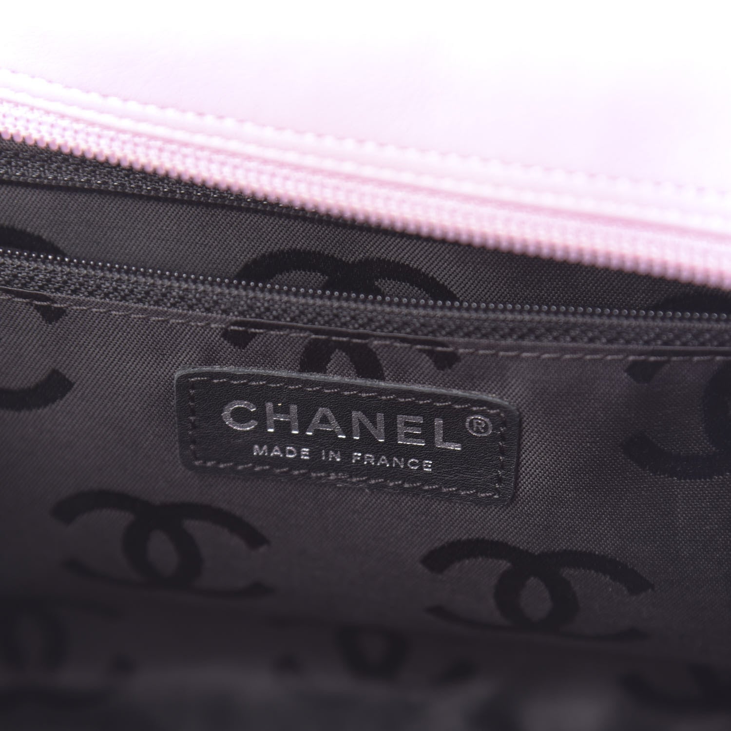 Chanel Calfskin Quilted Large Cambon Bowler Pink Black 8 of 12