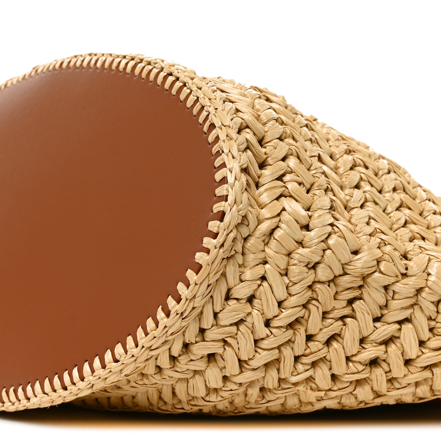 Bottega Veneta Raffia Calfskin Medium Arco Natural Wood 9 of 9