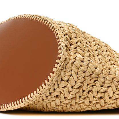 Bottega Veneta Raffia Calfskin Medium Arco Natural Wood 9 of 9