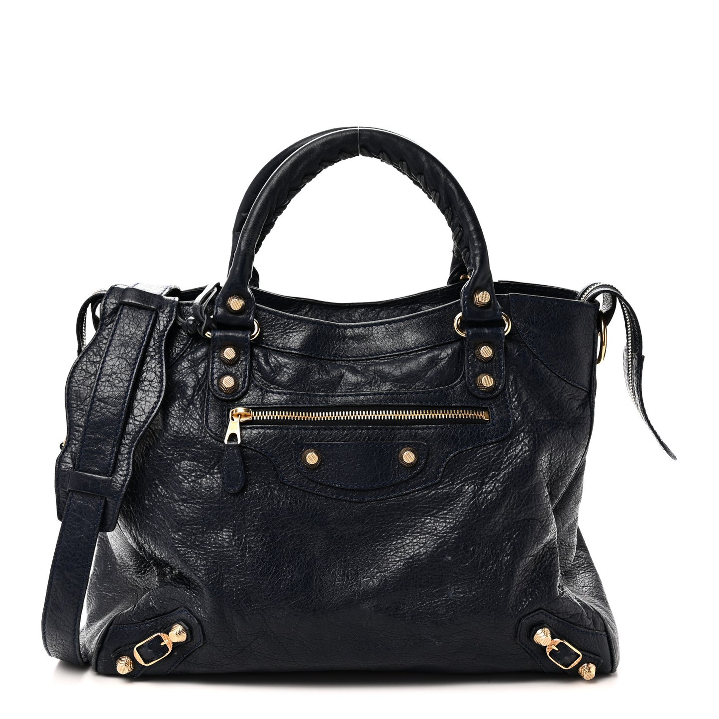 Agneau Giant 12 Gold Hardware Velo Bleu Obscur