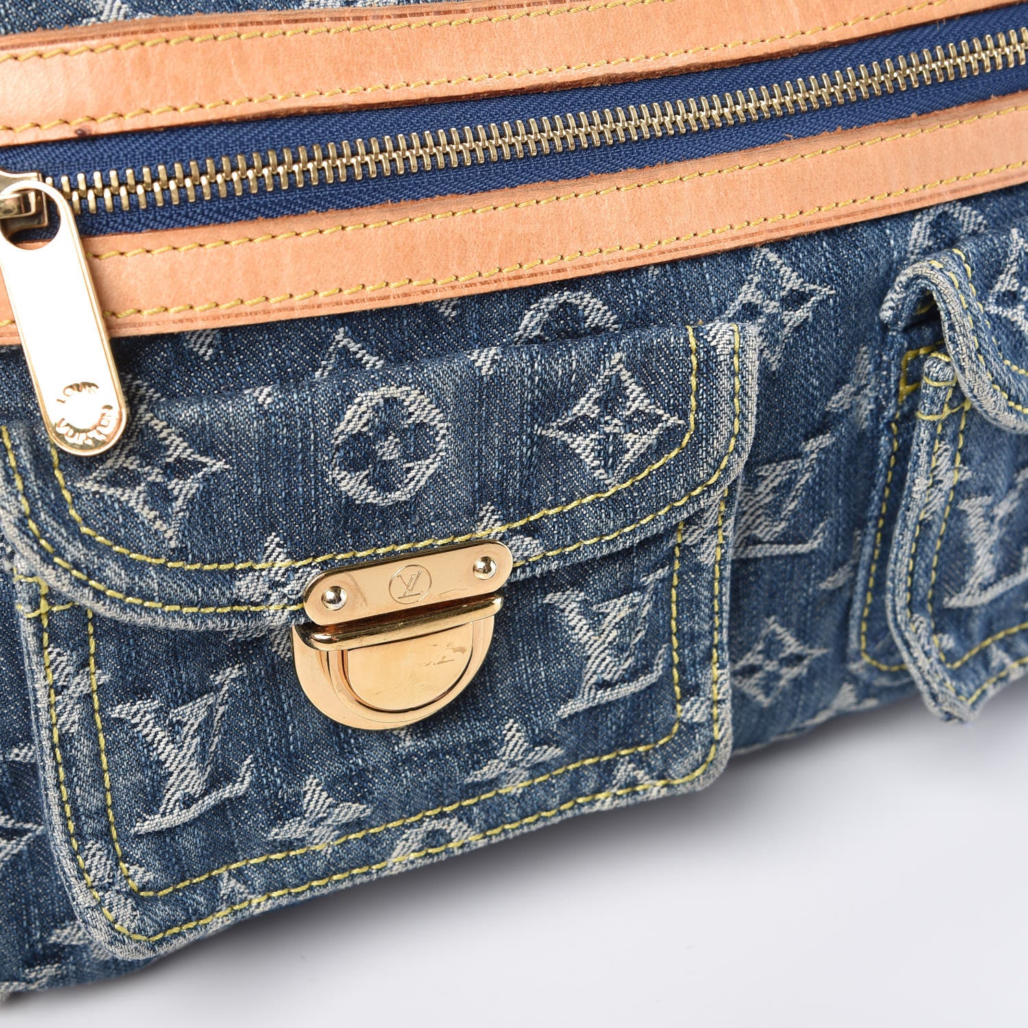 Louis Vuitton Monogram Denim Baggy PM Blue 11 of 13