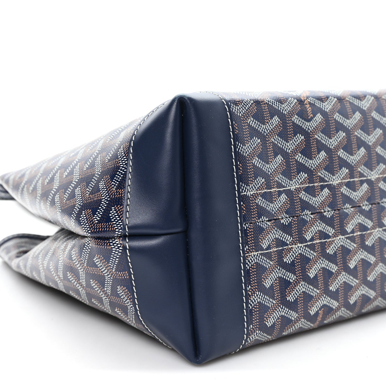 Goyard Goyardine Bellechasse Biaude MM Tote  Navy Blue 9 of 10