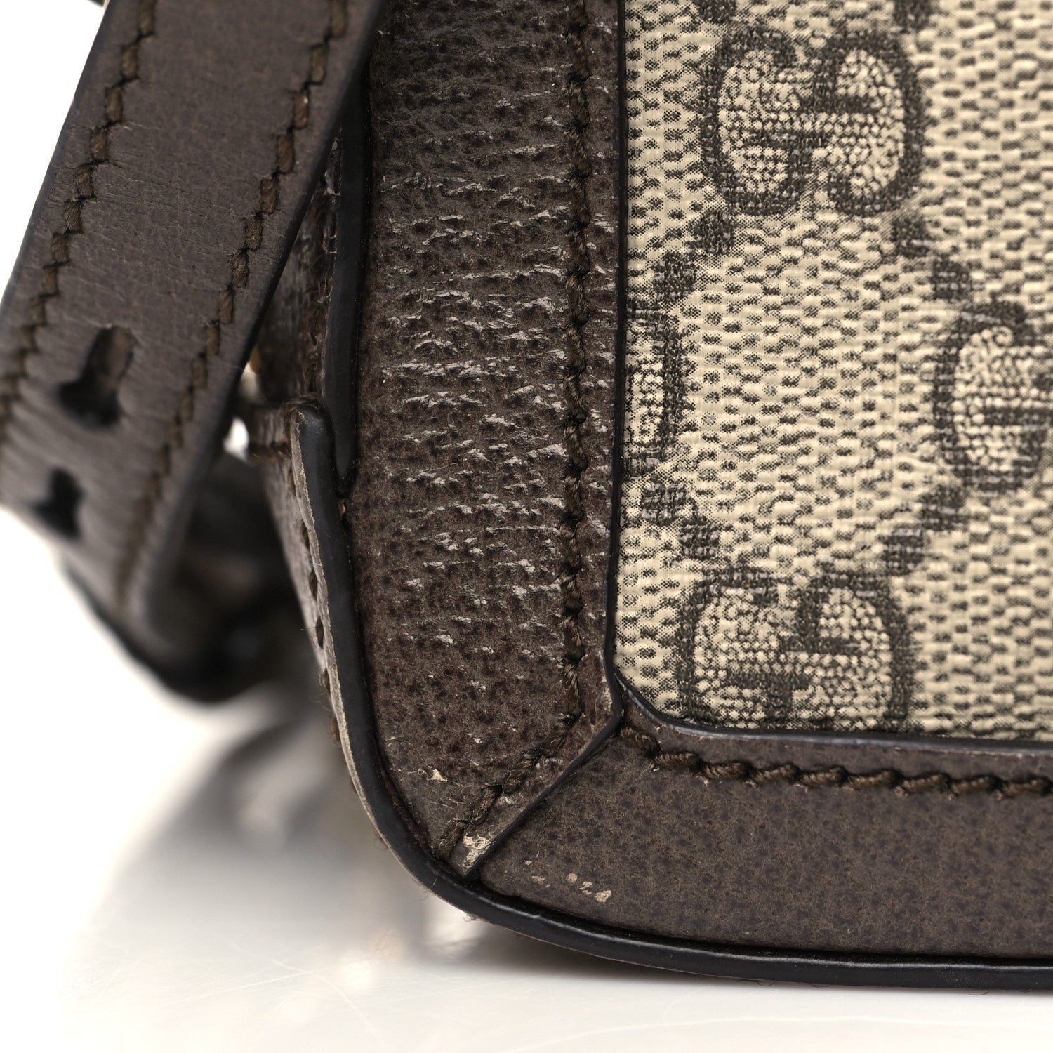 Gucci GG Supreme Monogram Mini Ophidia Top Handle Shoulder Bag Brown 7 of 7