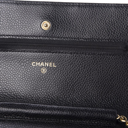Chanel Caviar Quilted Wallet On Chain WOC Black 6 of 10