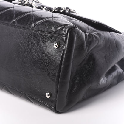 Chanel Glazed Calfskin Quilted Large CC Delivery Tote Black 10 of 10