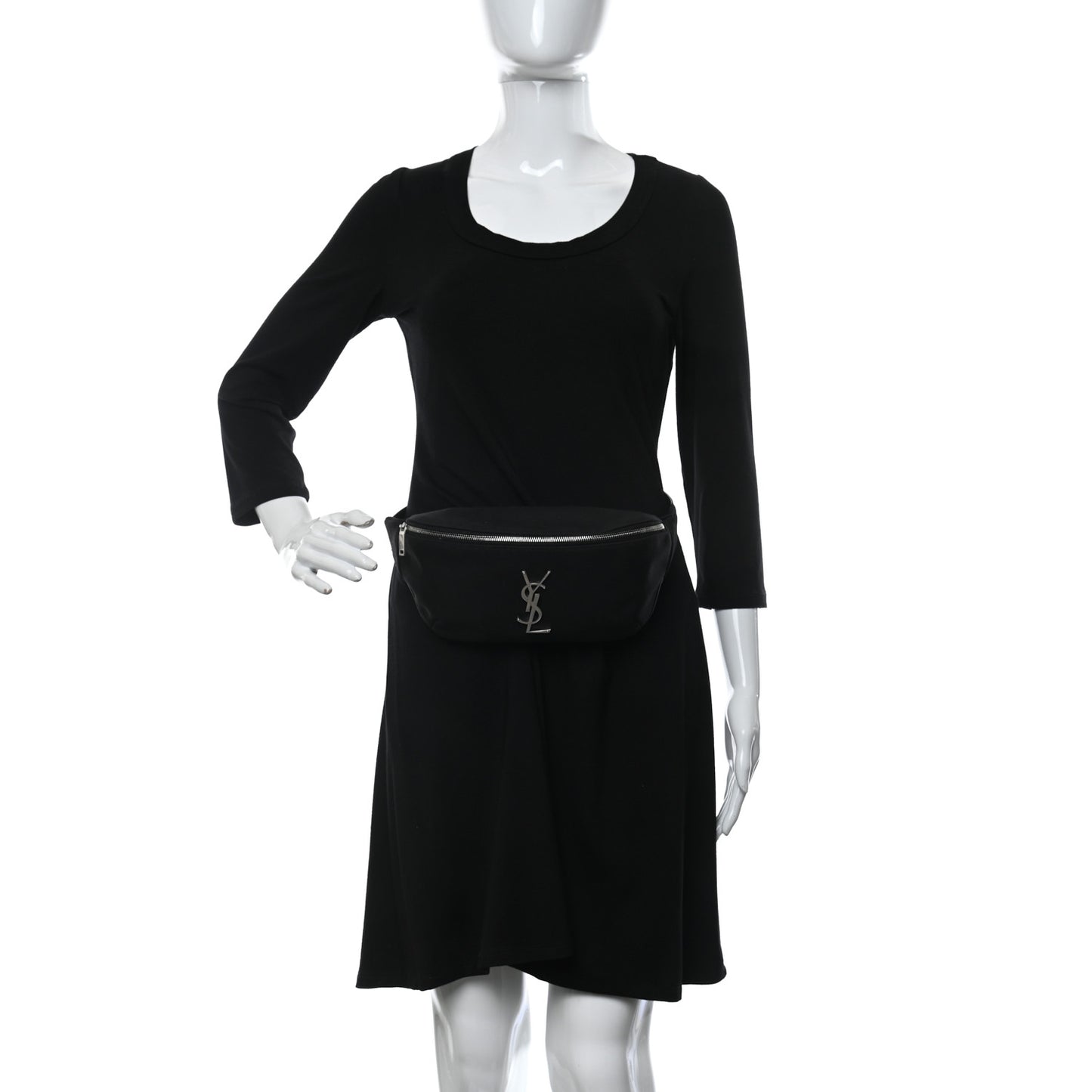 Canvas Monogram Belt Bag Black