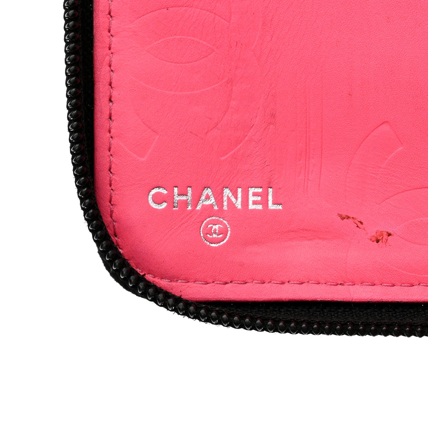 Calfskin Cambon Zip Around Organizer Wallet Black