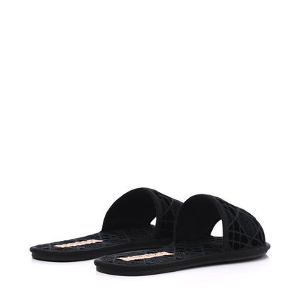 Christian Dior Velvet Cannage Chez Moi Sandal 36 Black 4 of 9