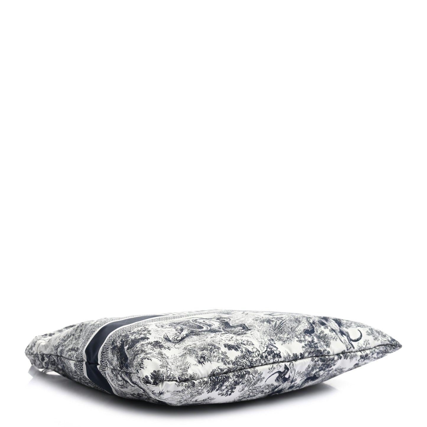 Embroidered Toile De Jouy Diortravel Zipped Pouch Blue