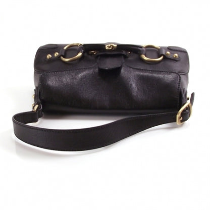 Gucci Leather Horsebit Flap Bag Black 6 of 11