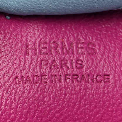 Hermes Milo Lambskin Grigri Rodeo Horse Bag Charm PM Rose Pourpre Cornaline Celeste 4 of 4