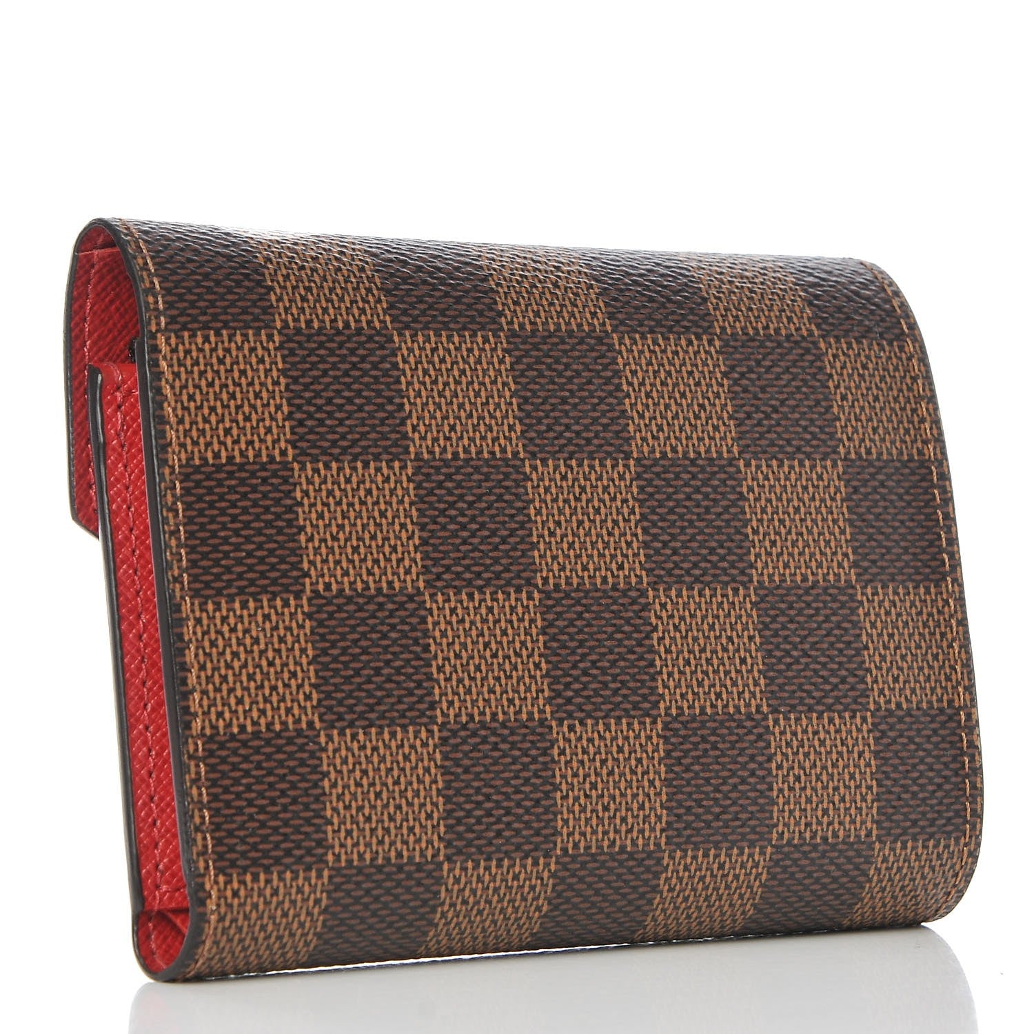 Louis Vuitton Damier Ebene Victorine Wallet Red 3 of 7