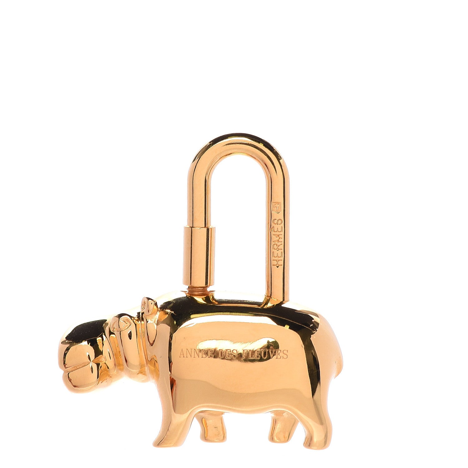 Hermes Annee Des Fleuves Hippo Cadena Lock Gold 2 of 3