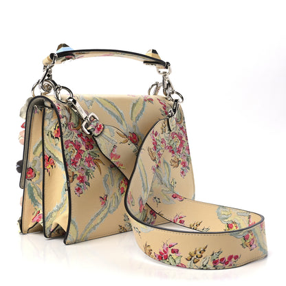 Fendi Vitello Marie Antoinette Print Rosebud Kan I Shoulder Bag Panna Multicolor 3 of 11