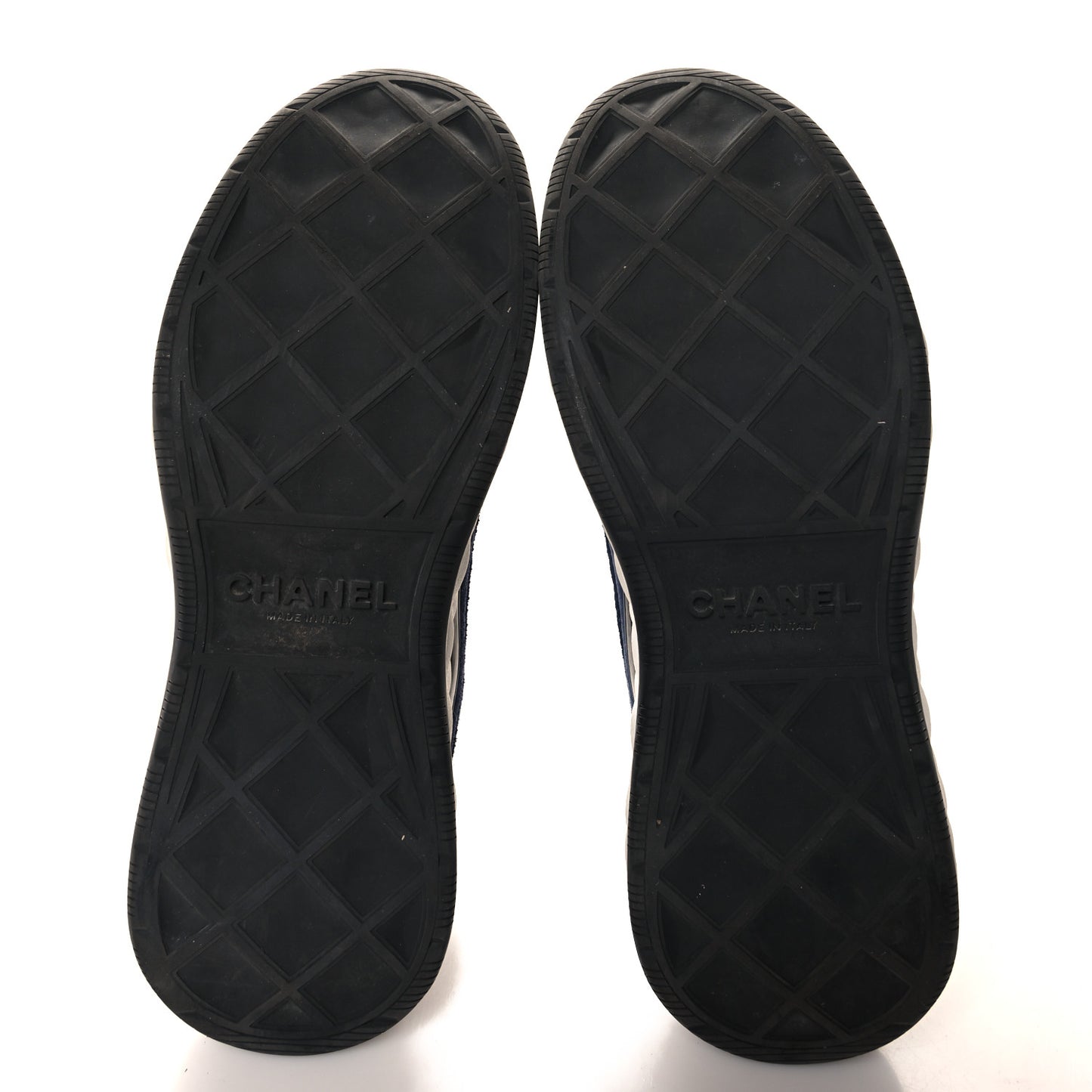 Suede Calfskin CC Sneakers 39 Navy