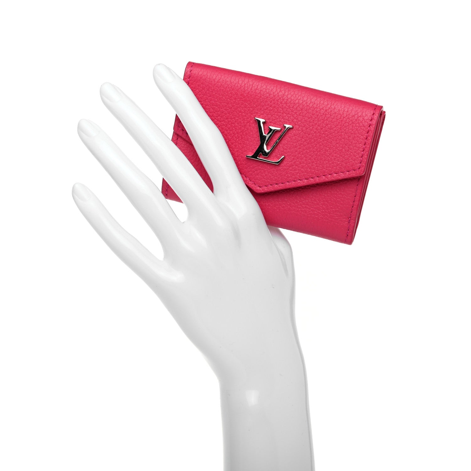 Louis Vuitton Calfskin Lockmini Wallet Hot Pink 2 of 7