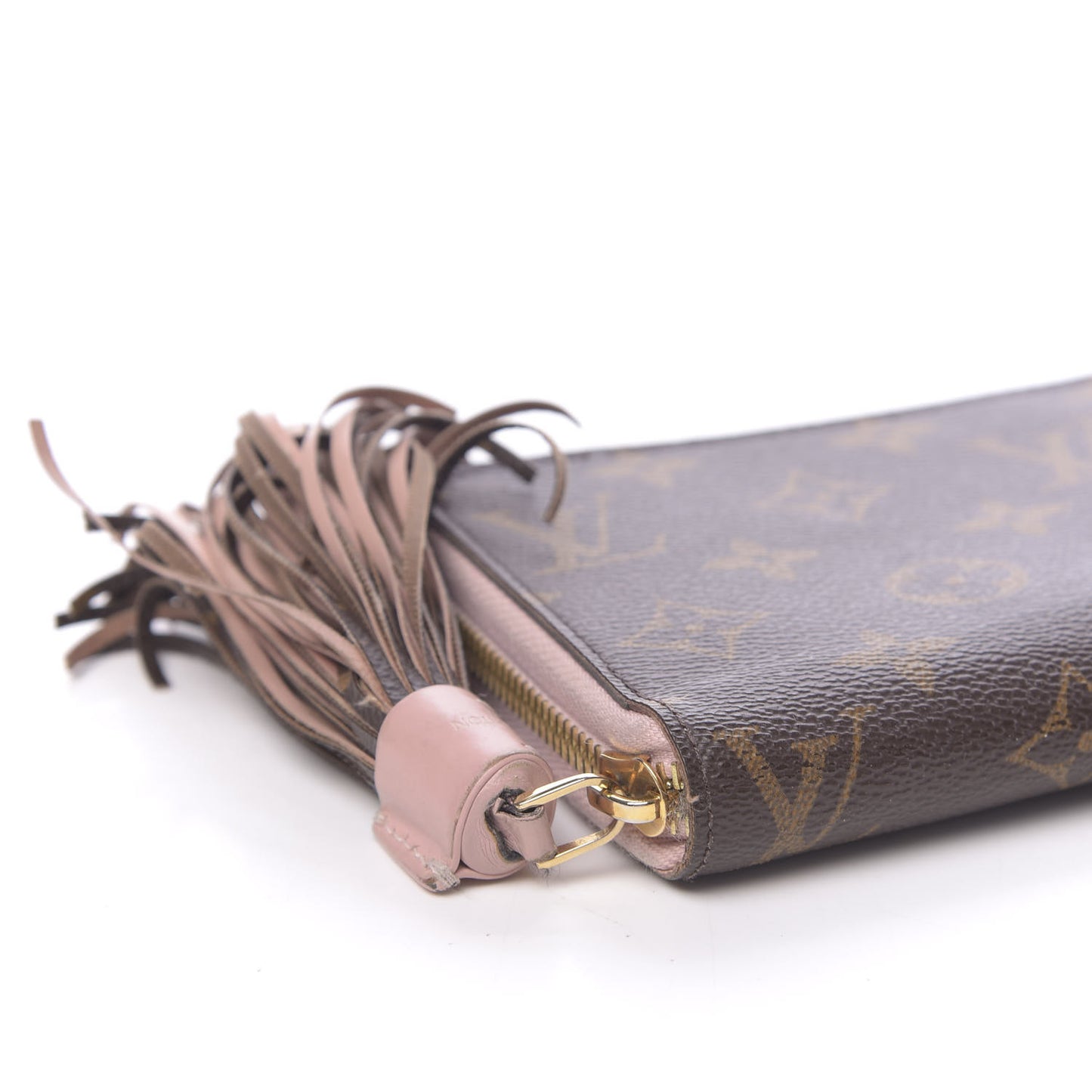 Monogram Pompon Zippy Wallet Rose Ballerine