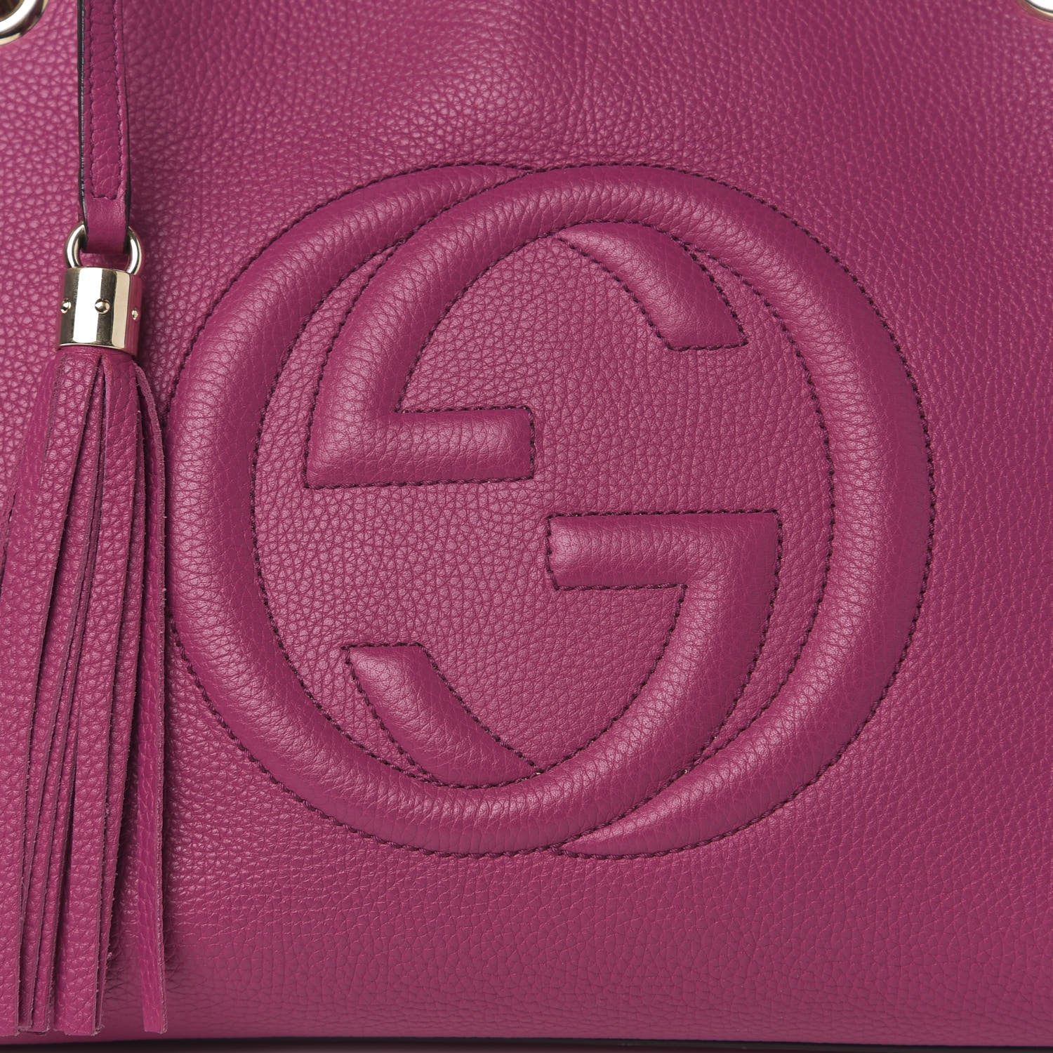 Gucci Cellarius Calfskin Medium Soho Chain Shoulder Bag Bright Bouganville 13 of 13