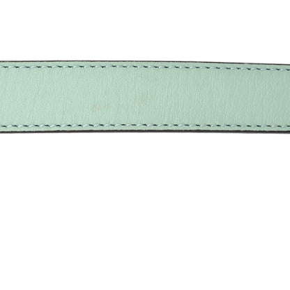 Gucci Moon Calfskin Palladium Double G 20mm Belt 85 34 Water Green 6 of 8