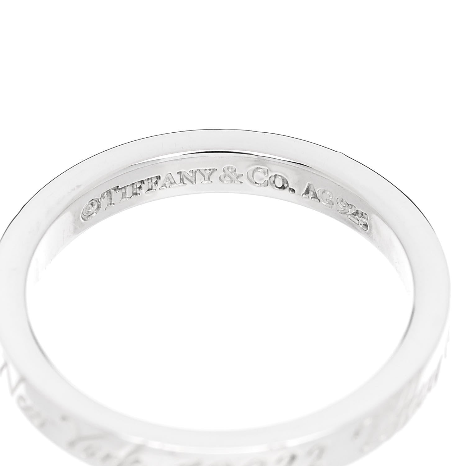 Tiffany Sterling Silver Narrow Notes Ring 53 6.25 4 of 4