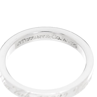Tiffany Sterling Silver Narrow Notes Ring 53 6.25 4 of 4