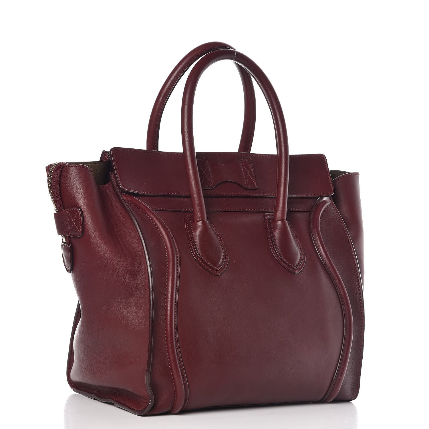 Celine Smooth Calfskin Mini Luggage Burgundy 3 of 17