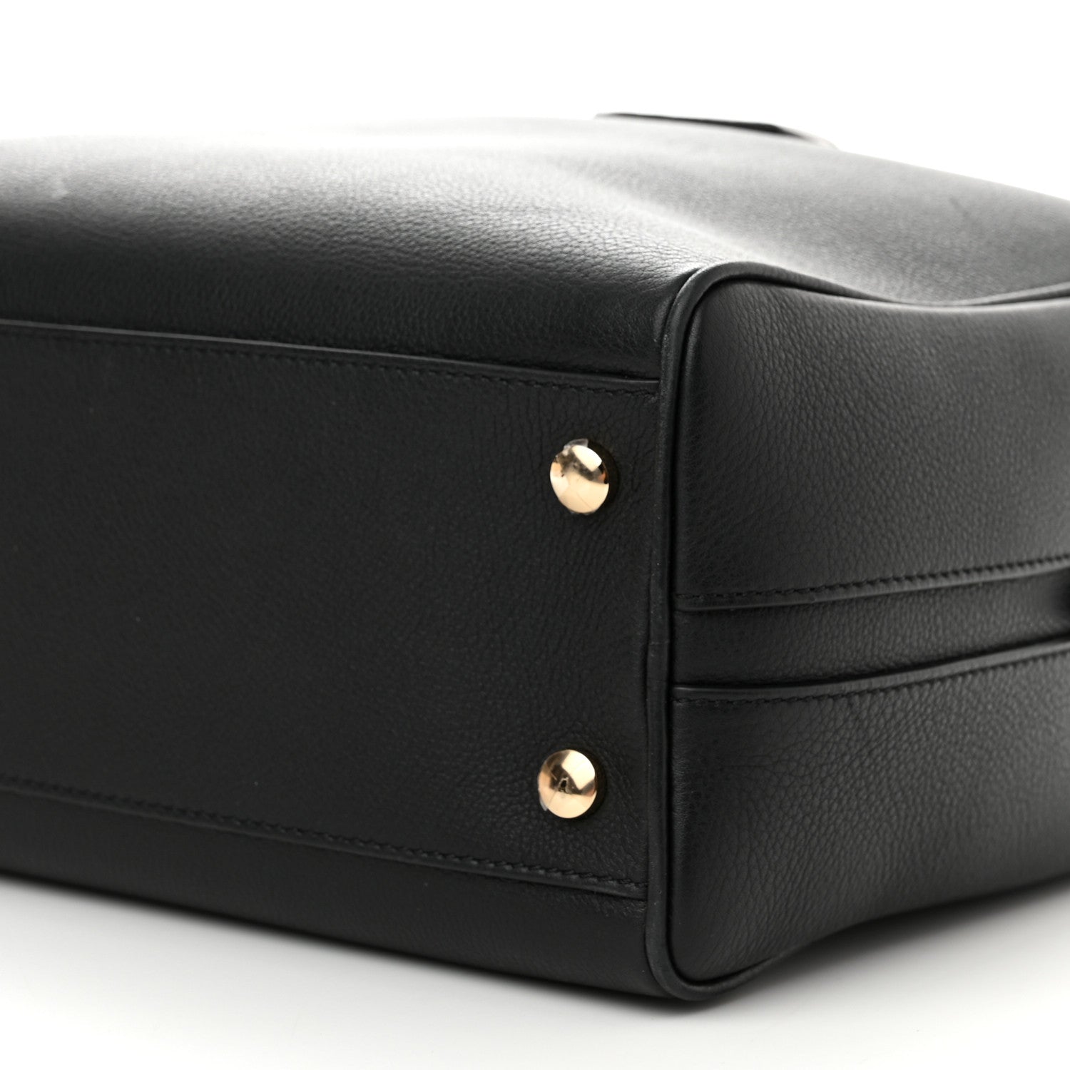 Burberry Grained Calfskin Large Half Cube Bowling Bag Black 9 of 13