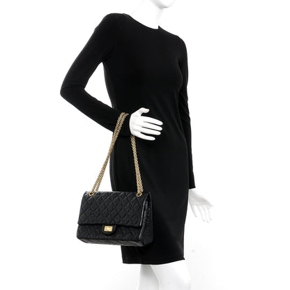Chanel Aged Calfskin Quilted 2.55 Reissue 226 Flap Black 3 of 9