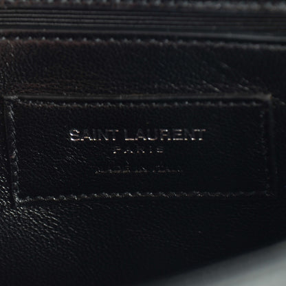Saint Laurent Lizard Calfskin Embossed Classic Small Monogram Universite Bag Black 6 of 9