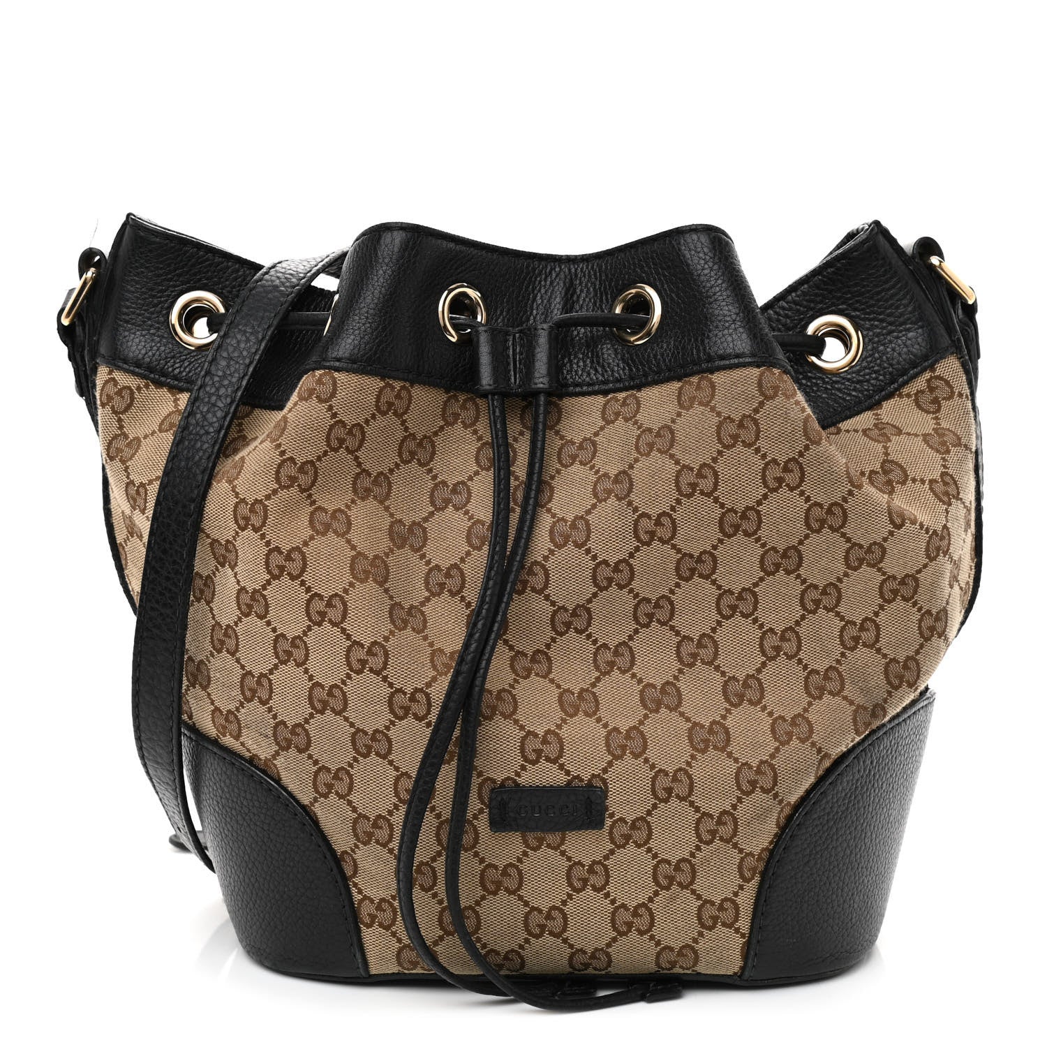 Gucci GG Monogram Calfskin Bucket Bag Black 1 of 16